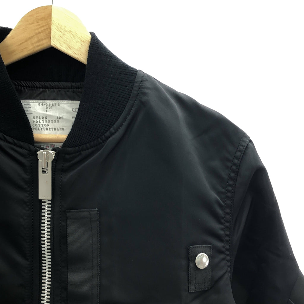 sacai | 2024SS | 尼龍斜紋布外套 | 尼龍喇叭袖外套 | 尺寸 1 | 女款