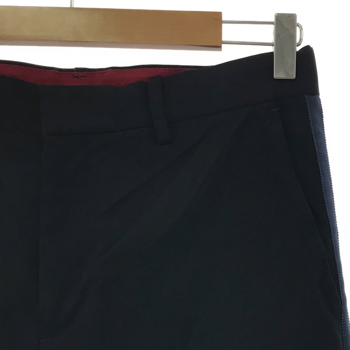 John UNDERCOVER / John Undercover | PE Shrink Side Stripe Slacks Pants | 2 | Navy | Men's