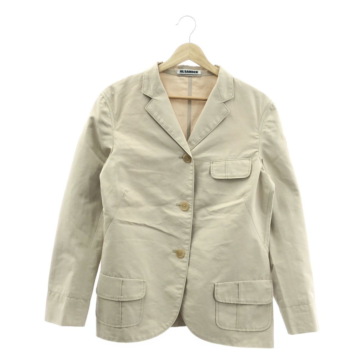 JIL SANDER | 棉質絲質訂製外套 | 尺寸 38 | 米色 | 女款