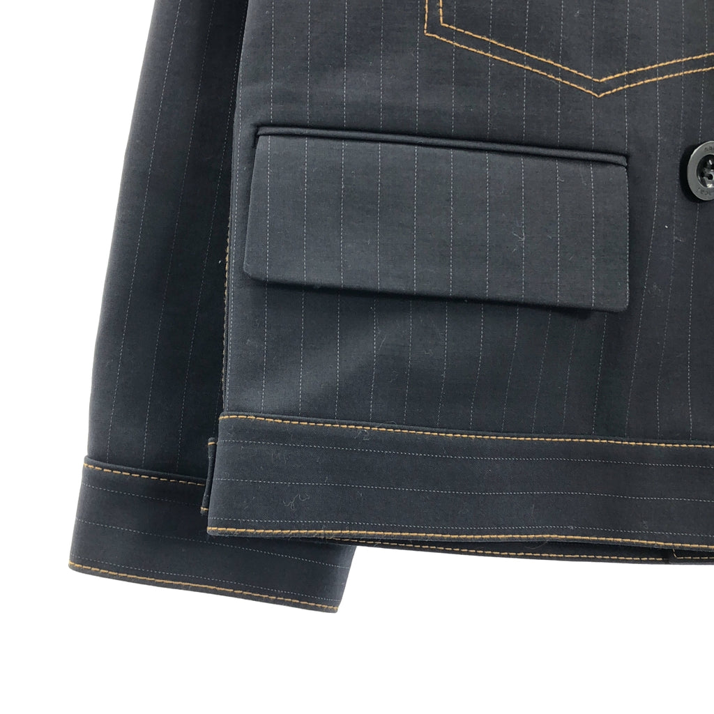 sacai / サカイ | 2024SS | Chalk Stripe Bonding Jacket リバーシブル ボンディング ジャケット | 1 | レディース