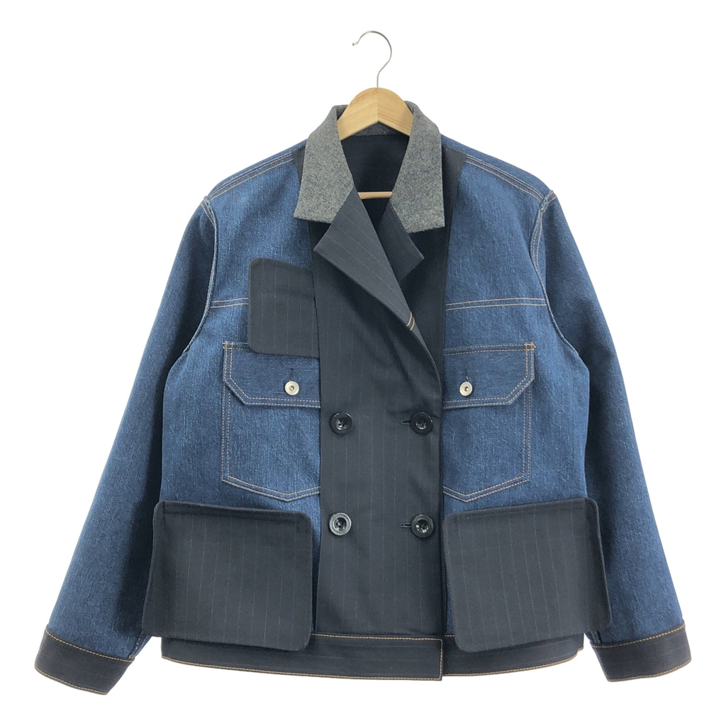 sacai / サカイ | 2024SS | Chalk Stripe Bonding Jacket リバーシブル ボンディング ジャケット | 1 | レディース