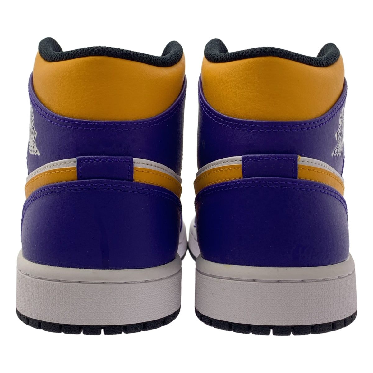 [類似新品] Nike | AIR JORDAN 1 MID 湖人高筒運動鞋 | 27 號 | 橘色/紫色/白色 | 男款