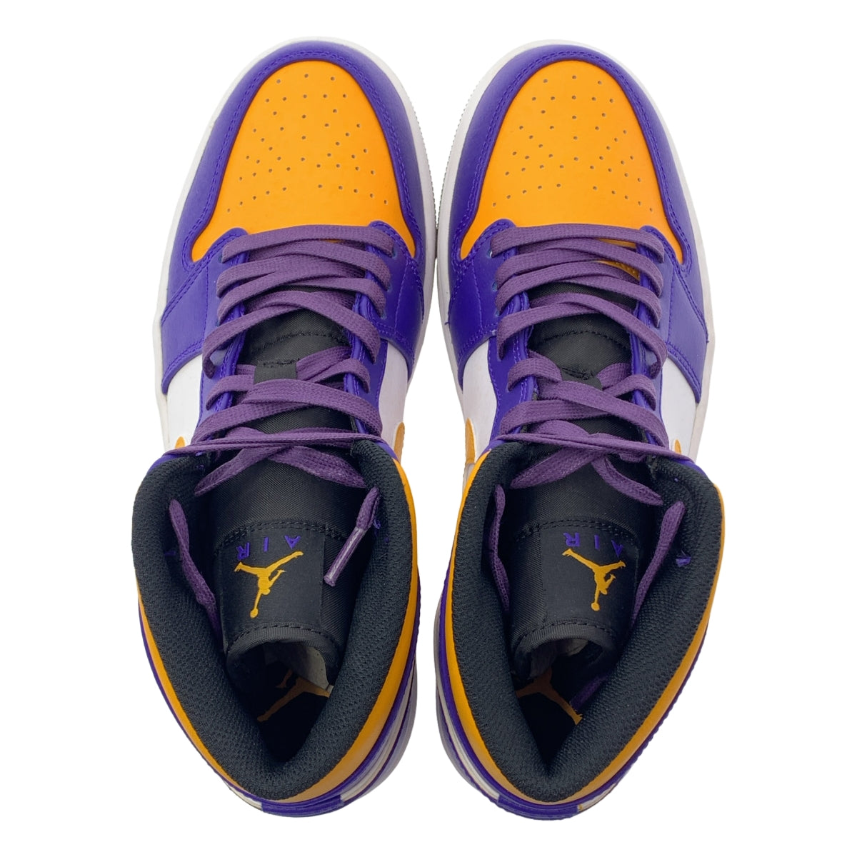 NIKE / ナイキ | AIR JORDAN 1 MID Lakers エアジョーダン ハイカット スニーカー | 27 | メンズ