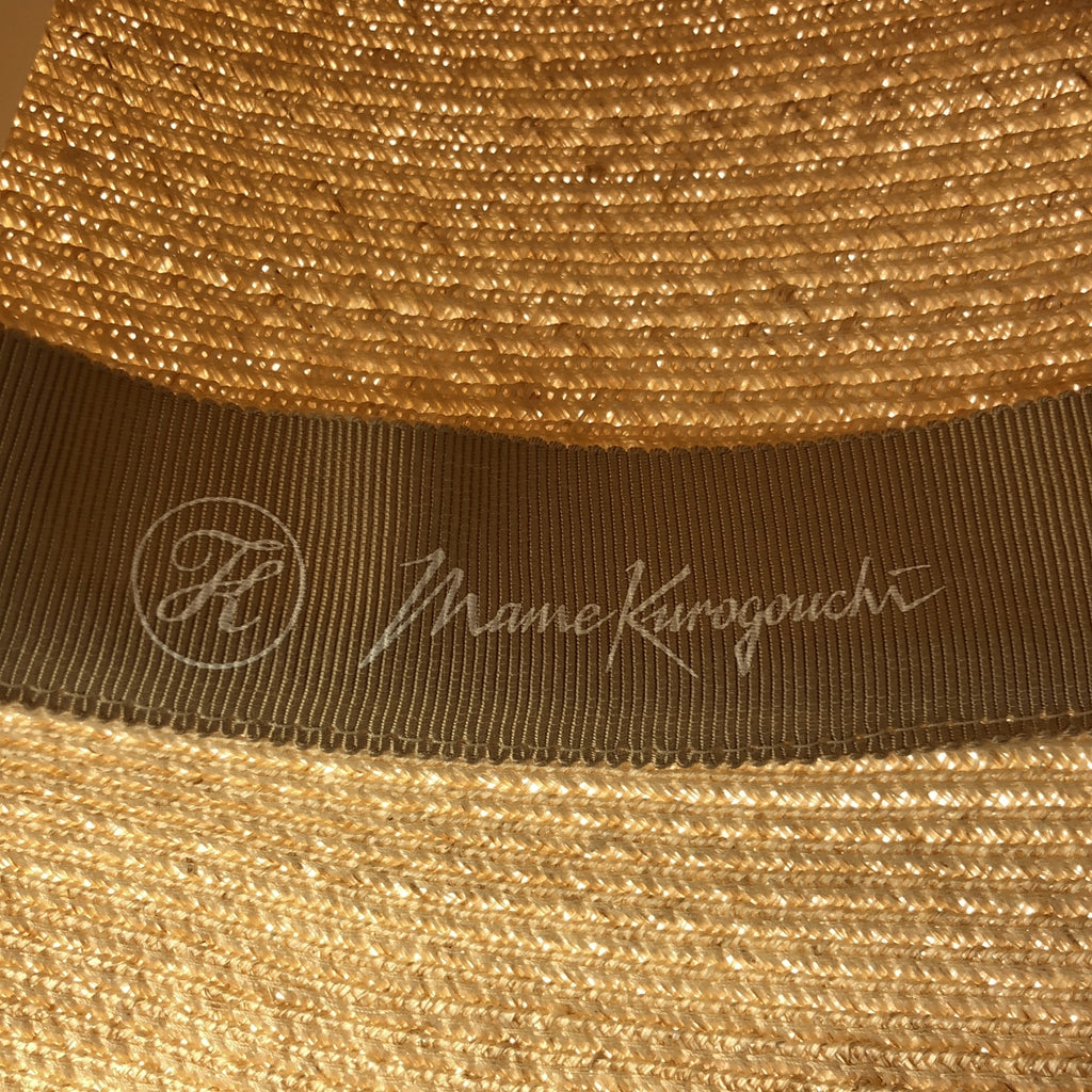 【미품】 Mame Kurogouchi / 마메쿠로고우치 | × KIJIMA TAKAYUKI / Blade Top Crown Cloche Hat 린넨 크로쉐 모자 | 56 | 베이지 | 여성