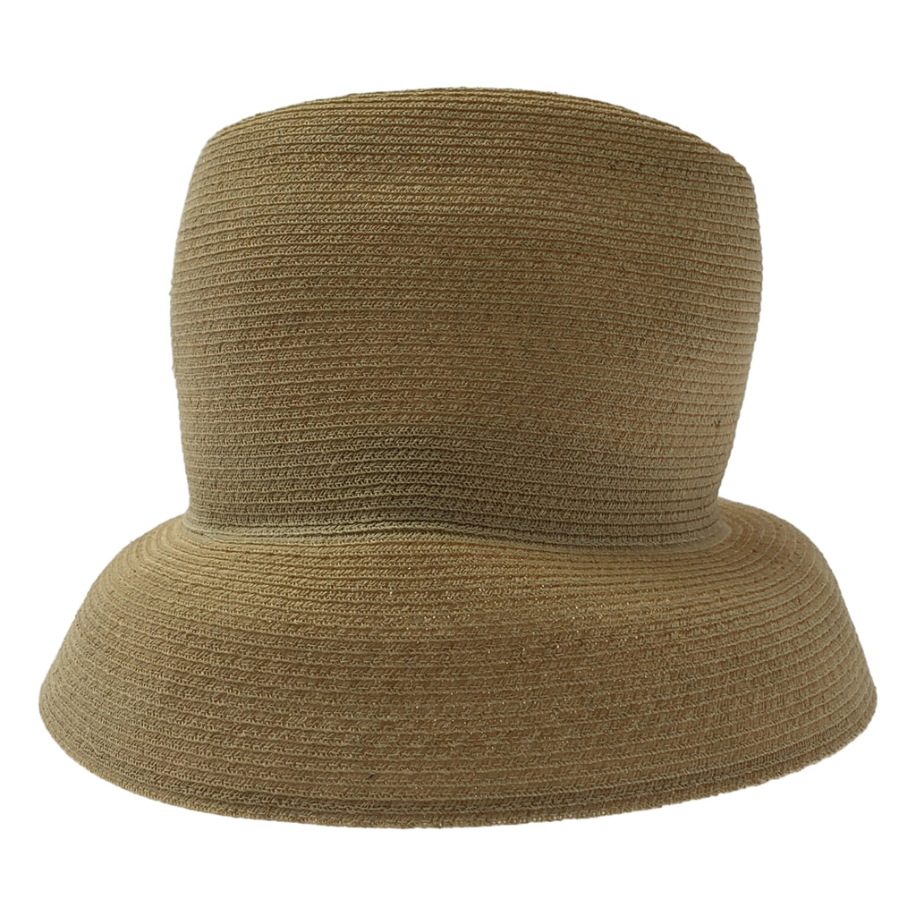 【미품】 Mame Kurogouchi / 마메쿠로고우치 | × KIJIMA TAKAYUKI / Blade Top Crown Cloche Hat 린넨 크로쉐 모자 | 56 | 베이지 | 여성