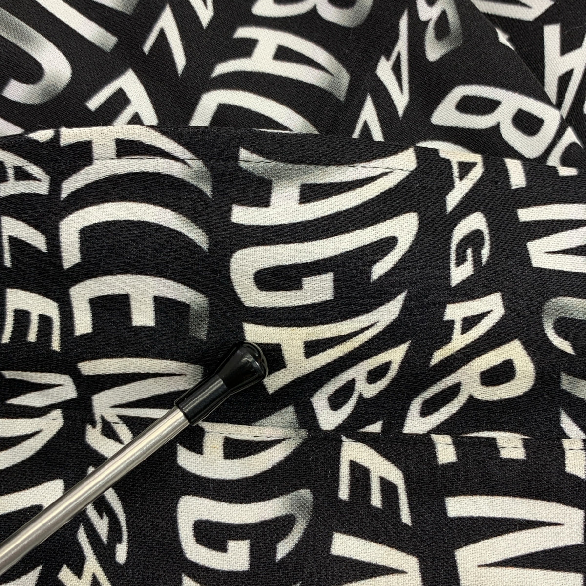 BALENCIAGA / バレンシアガ | ツイストレターロゴ 総柄 オーバーサイズ シャツ | 36 | レディース