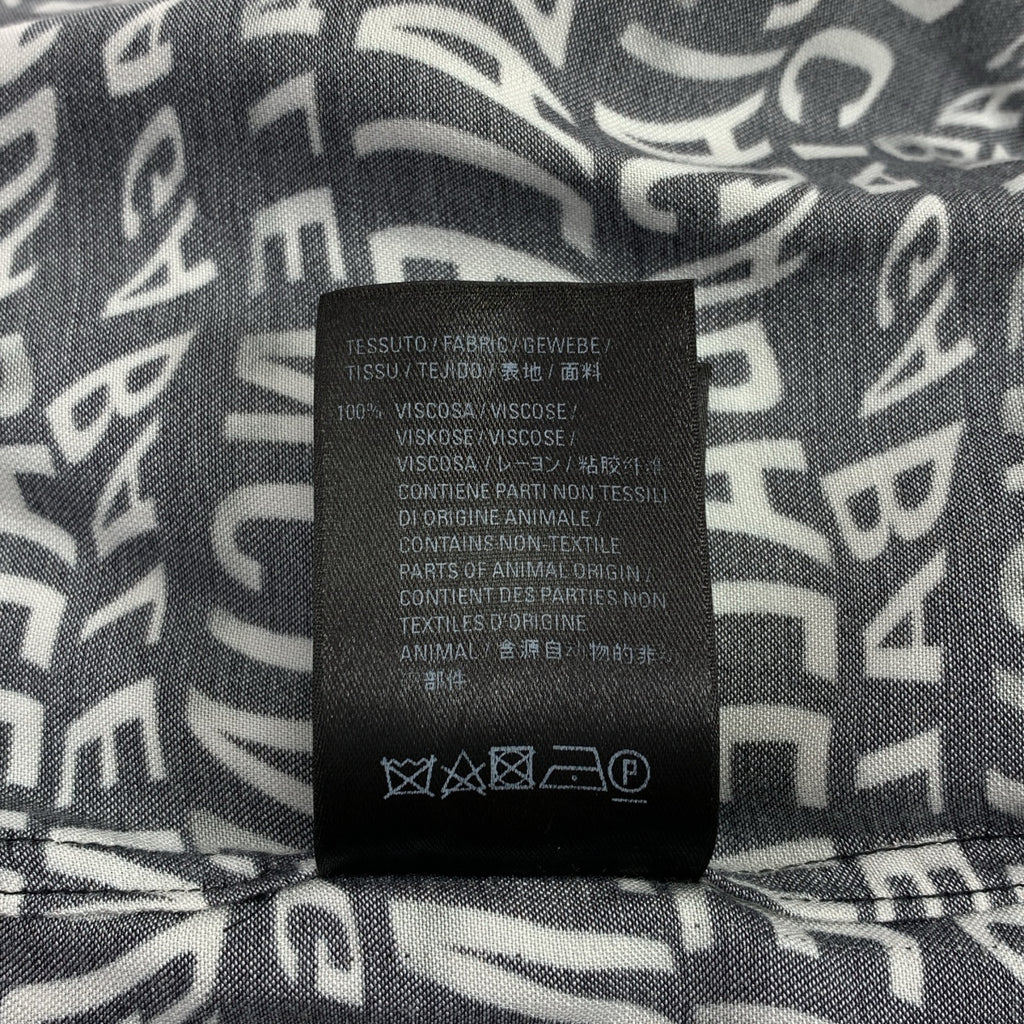 BALENCIAGA / バレンシアガ | ツイストレターロゴ 総柄 オーバーサイズ シャツ | 36 | レディース