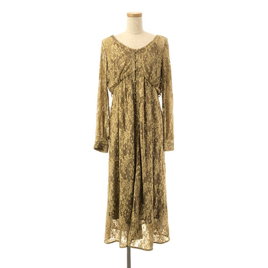 AMERI | Lace one-piece dress | F | Gold | Women's