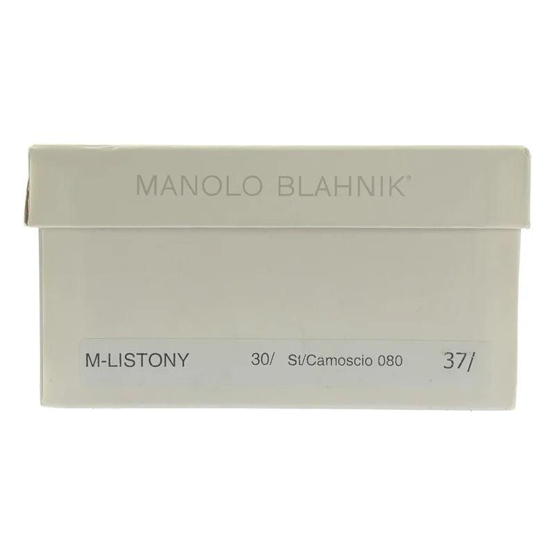 MANOLO BLAHNIK / 馬놀洛布拉尼克 | LISTONY / 絨面低跟鞋 | 37.5 | 女士