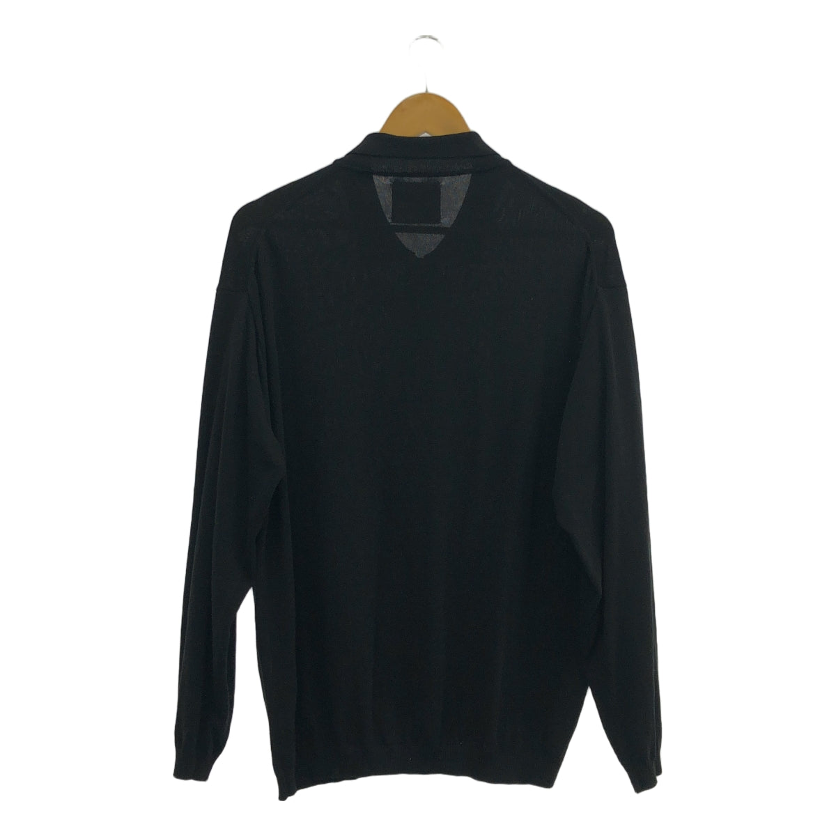 ROBERTO COLLINA / ロベルトコリーナ | ハーフジップ 長袖 コットンニット | M | ブラック | メンズ