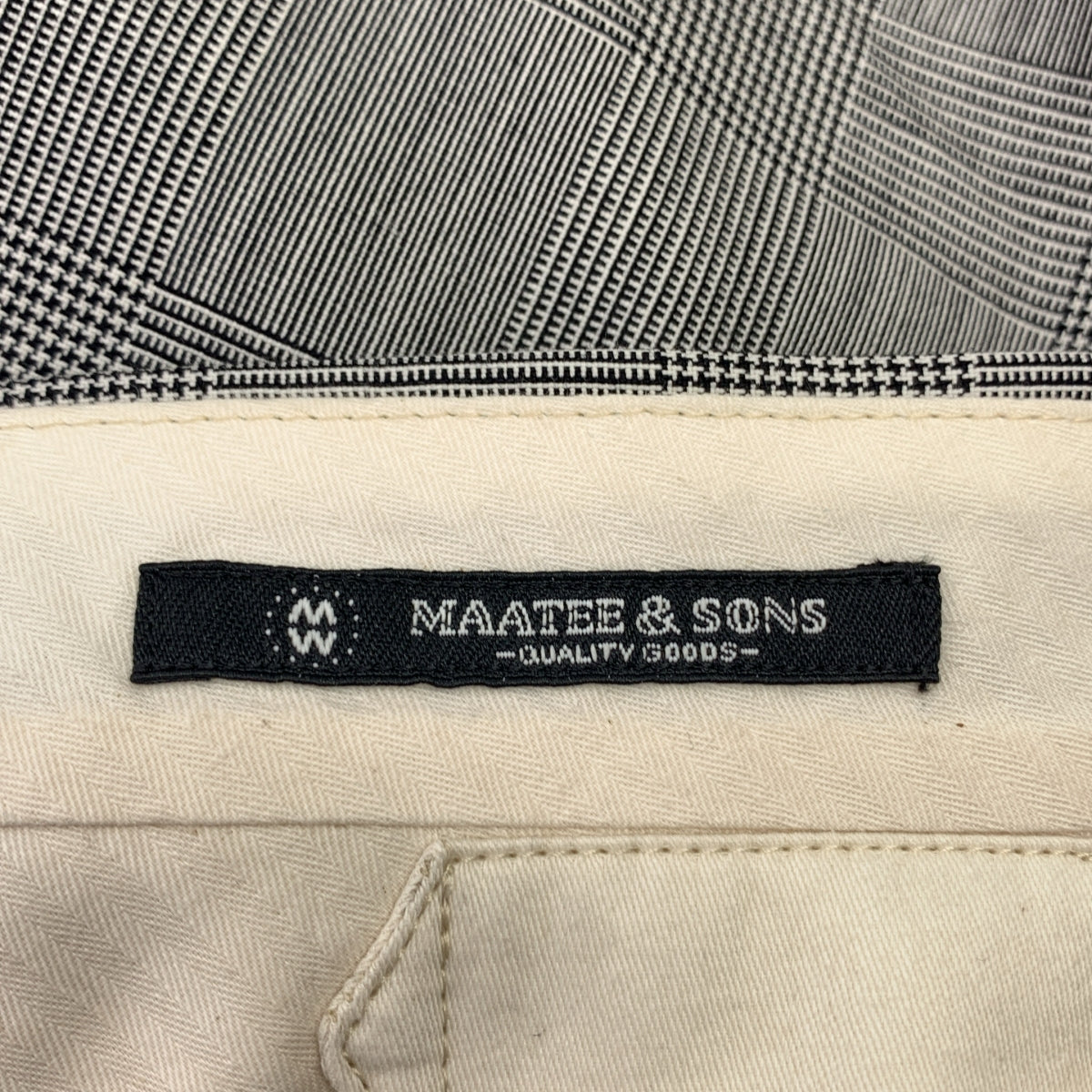 【美品】  MAATEE&SONS / マーティー&サンズ | 永遠 SLACKS グレンチェック スラックスパンツ | 3 | グレー/ホワイト | メンズ