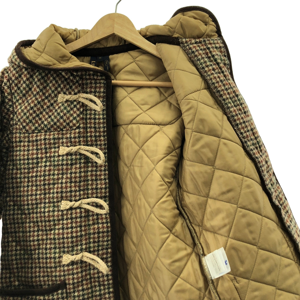 LAVENHAM / ラベンハム | ウール キルティング ダッフルコート フーディ | 36 | レディース