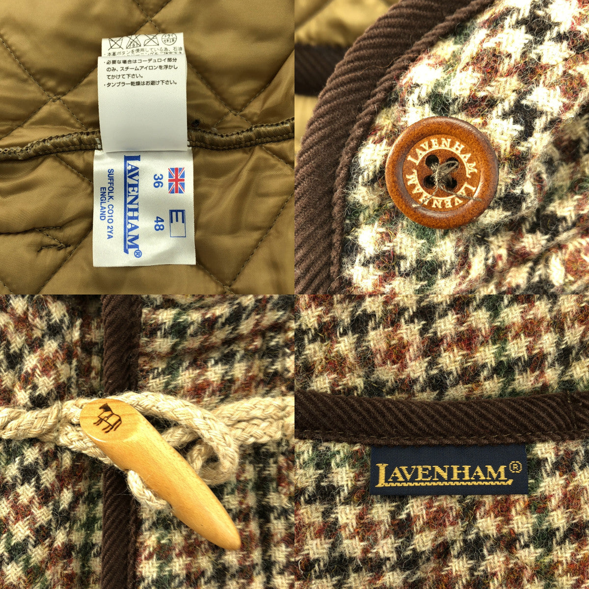 LAVENHAM / ラベンハム | ウール キルティング ダッフルコート フーディ | 36 | レディース
