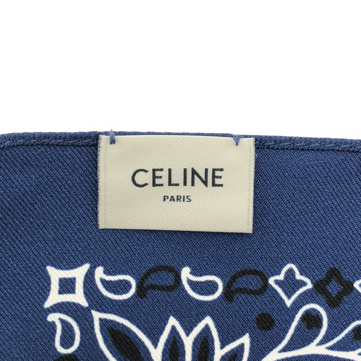 CELINE / セリーヌ | silk 100％ / シルク 総柄 ペイズリー バンダナ スカーフ / ユニセックス |