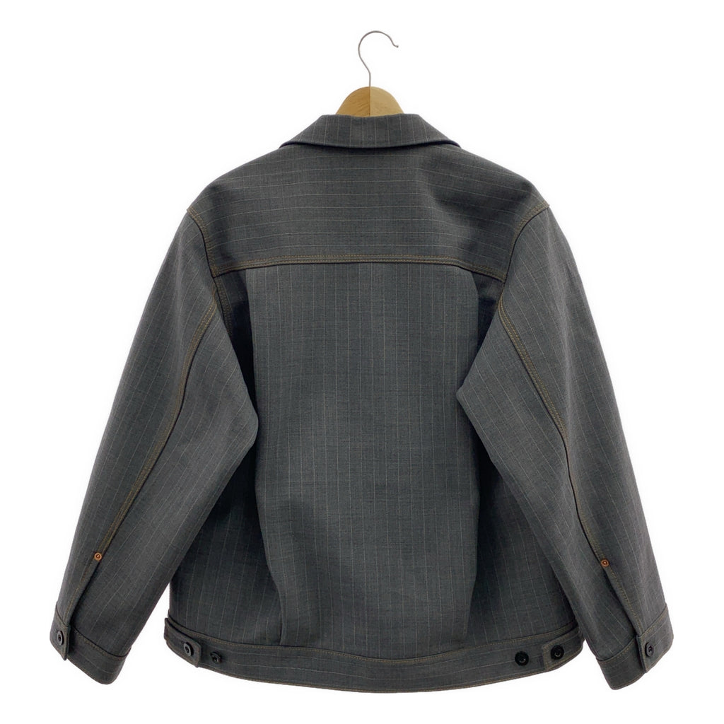 sacai | 2024SS | 粉筆條紋黏合夾克，雙面條紋牛仔夾克 | 尺寸 2 | 男款