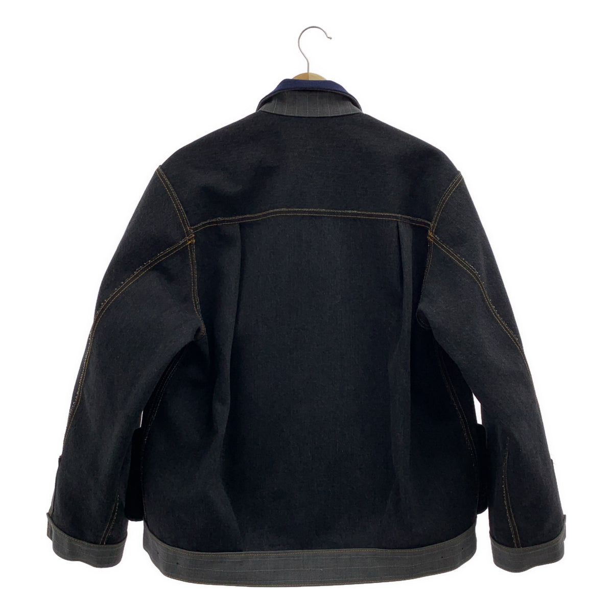 sacai | 2024SS | 粉筆條紋黏合夾克，雙面條紋牛仔夾克 | 尺寸 2 | 男款