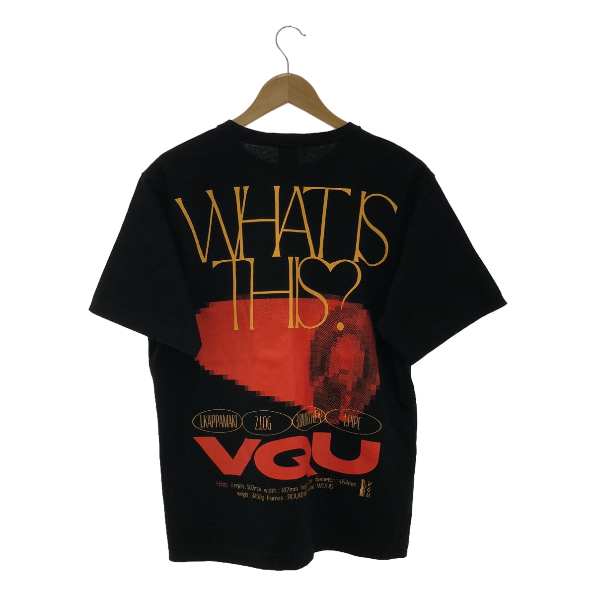 VOU / Bar | Double-sided print crew neck T-shirt cut and sew | M | Men's