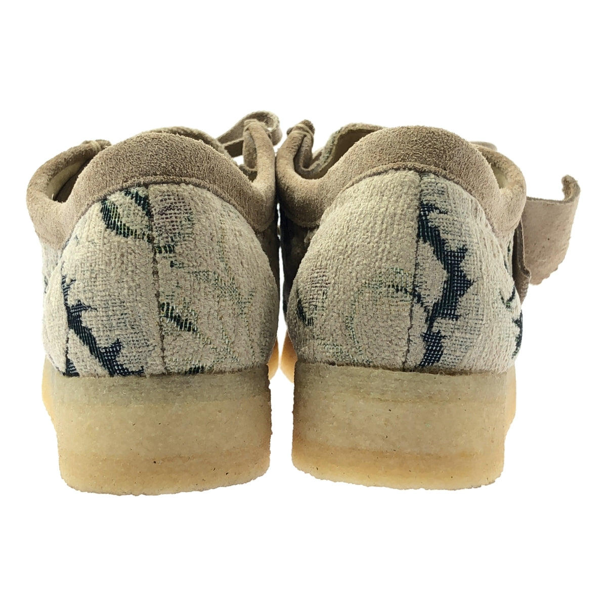 [新款] Clarks | 2023 春夏 | Wallabee 灰色花卉提花鞋 | 24 碼 | 米色 | 女款