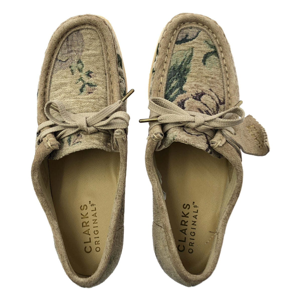 【신품】 clarks / 클락스 | 2023SS | Wallabee Grey Floral 왈라비 플로랄 자가드 슈즈 | 24 |
