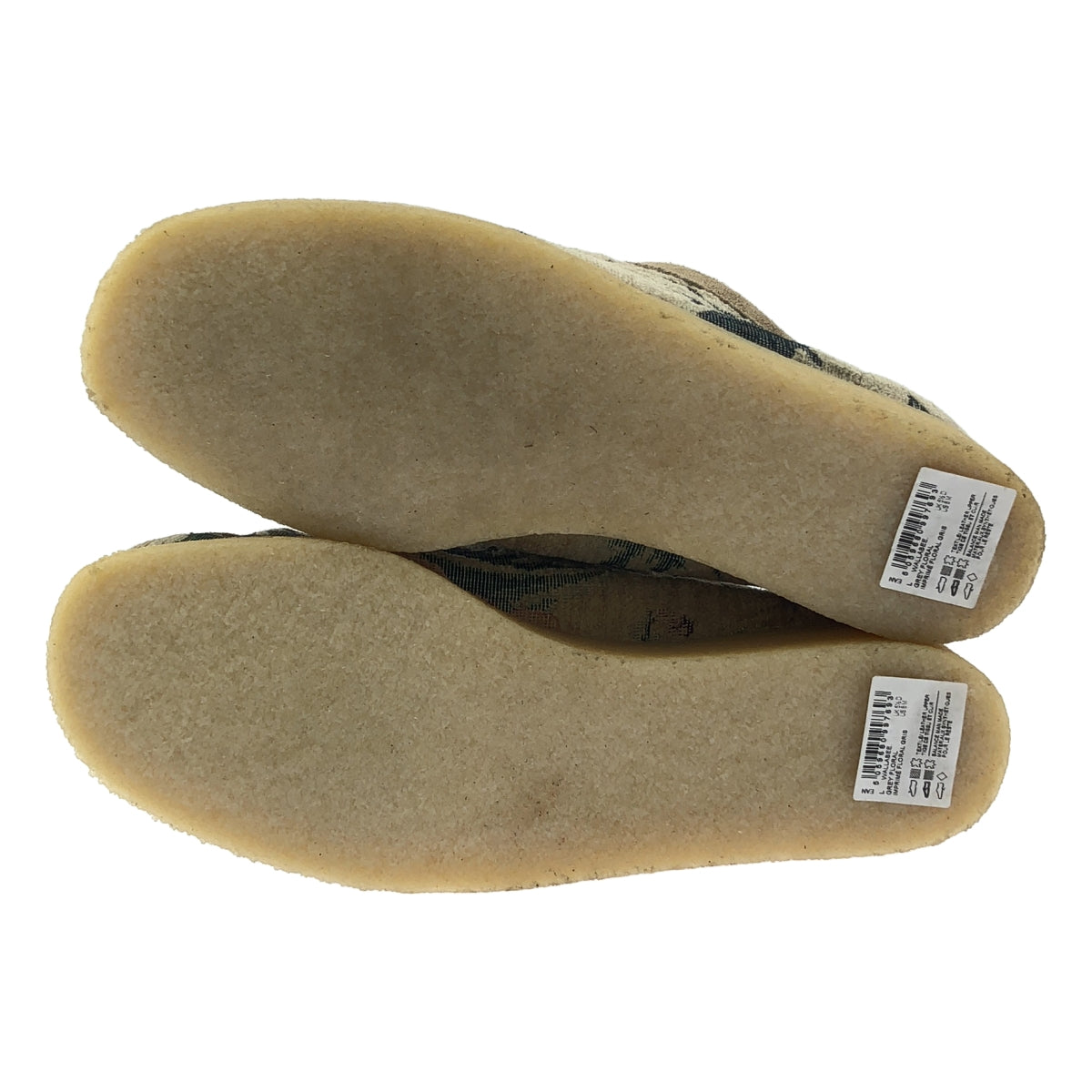 [新款] Clarks | 2023 春夏 | Wallabee 灰色花卉提花鞋 | 24 碼 | 米色 | 女款