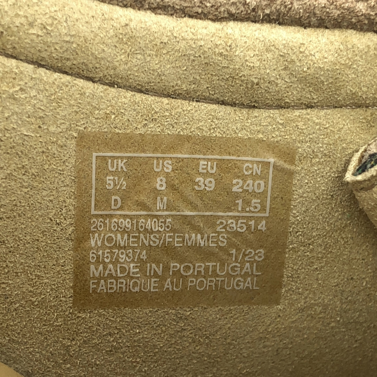 [新款] Clarks | 2023 春夏 | Wallabee 灰色花卉提花鞋 | 24 碼 | 米色 | 女款