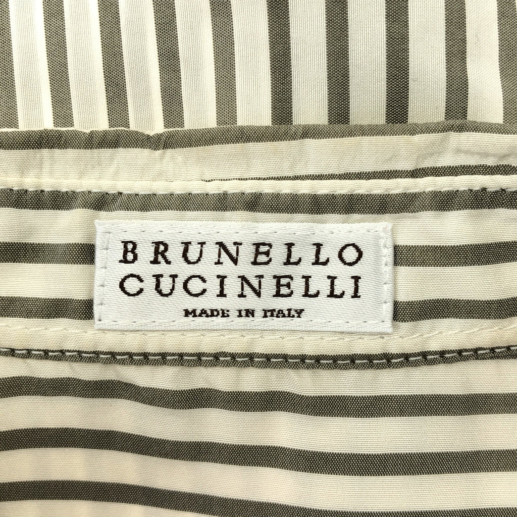 BRUNELLO CUCINELLI / 브루네로쿠치네리 | 실크 스트라이프 셔츠 | S | 여성