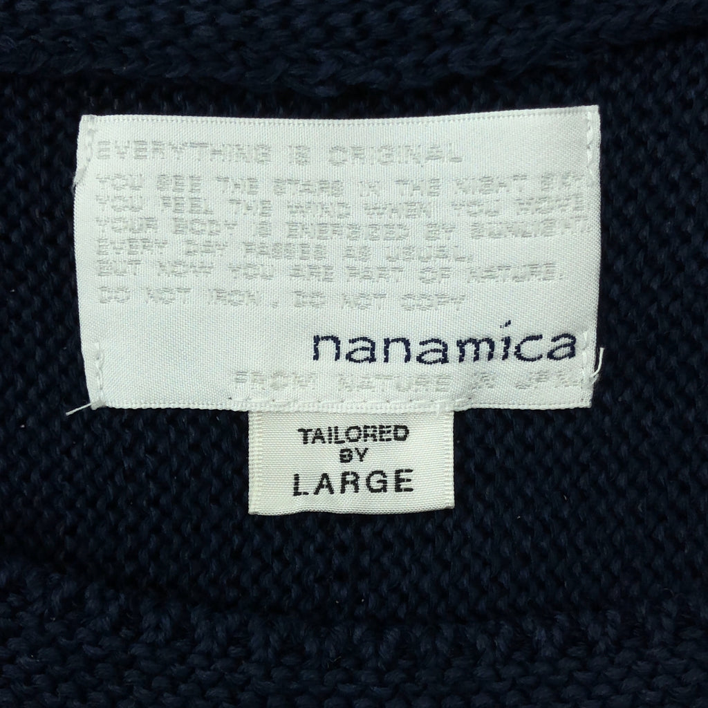 nanamica / ナナミカ | COOLMAX Crew Neck Sweater / ポケット ニット セーター | L | ネイビー | メンズ