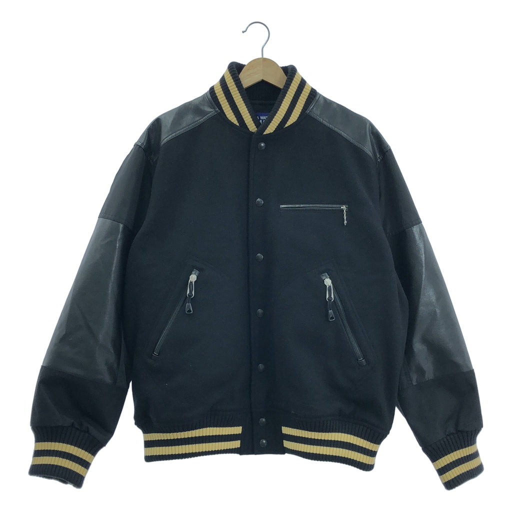 JUNYA WATANABE MAN / ジュンヤワタナベマン | 2023AW | 異素材切替 フェイクレザー スタジャン ジャケット | M | メンズ