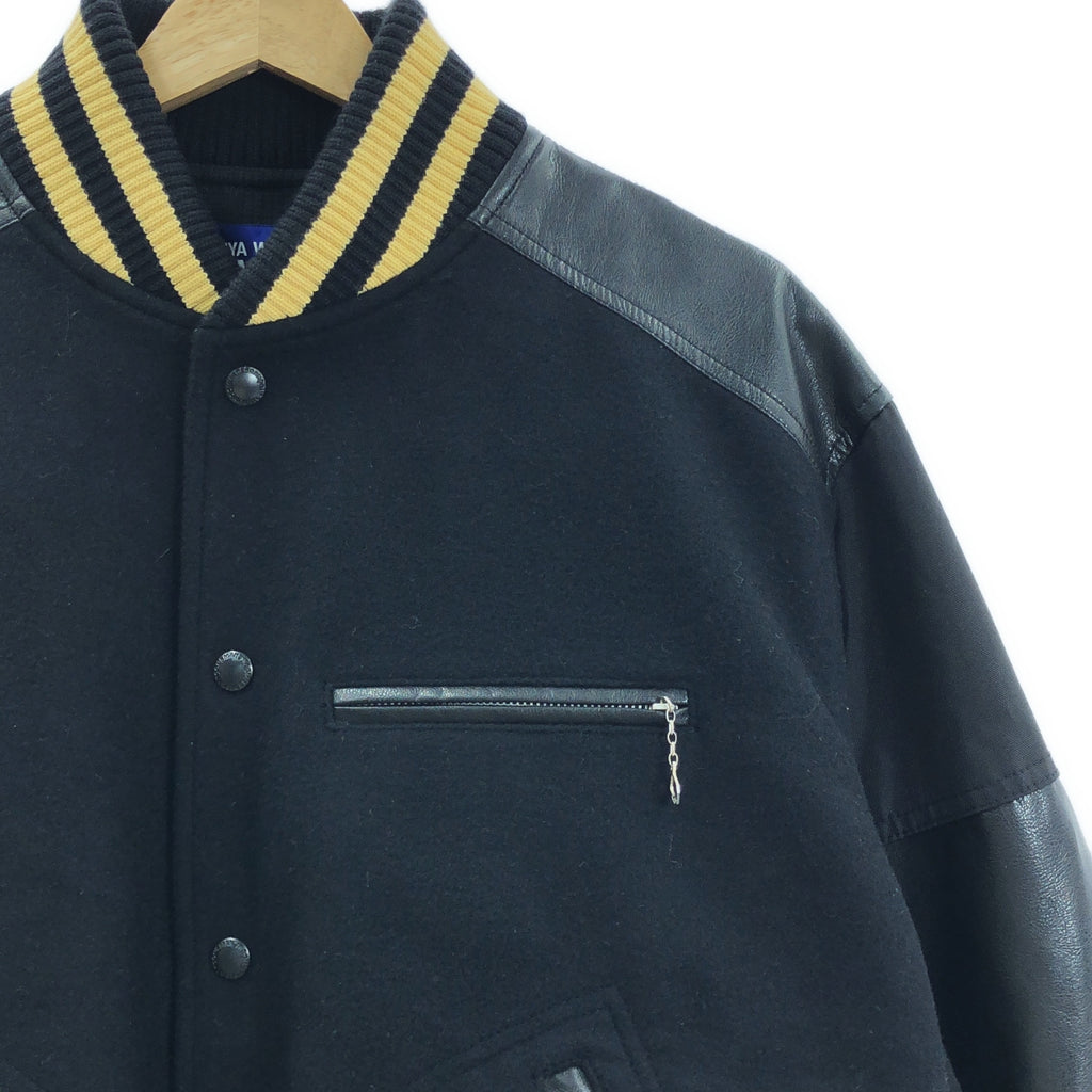 JUNYA WATANABE MAN / ジュンヤワタナベマン | 2023AW | 異素材切替 フェイクレザー スタジャン ジャケット | M | メンズ