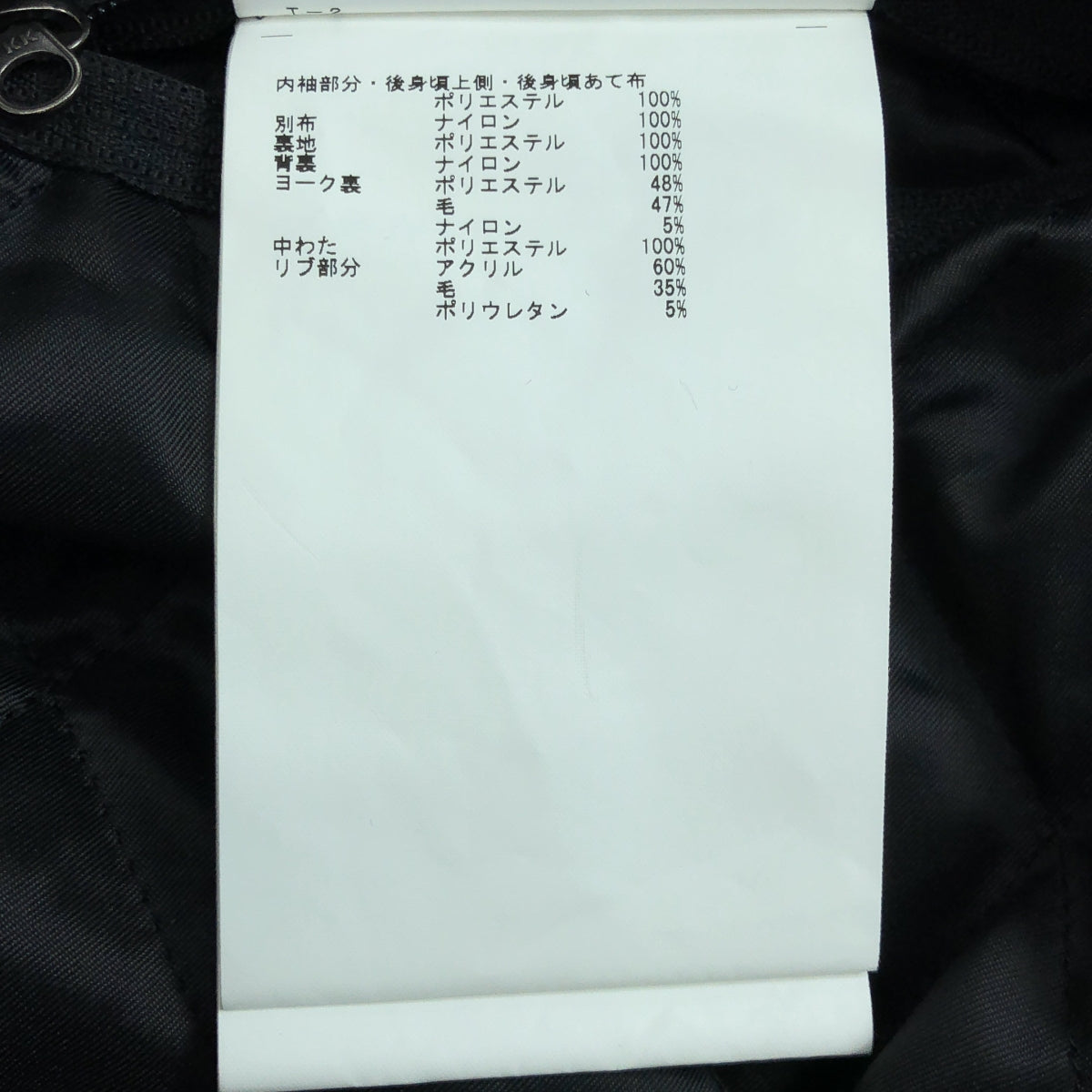 【美品】  JUNYA WATANABE MAN / ジュンヤワタナベマン | 2023AW | 異素材切替 フェイクレザー スタジャン ジャケット | M | ブラック | メンズ