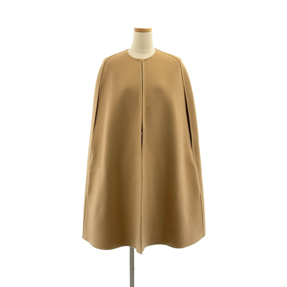 j. / 제이닷 | 울 노 컬러 케이프 망토 코트 | M | 여성