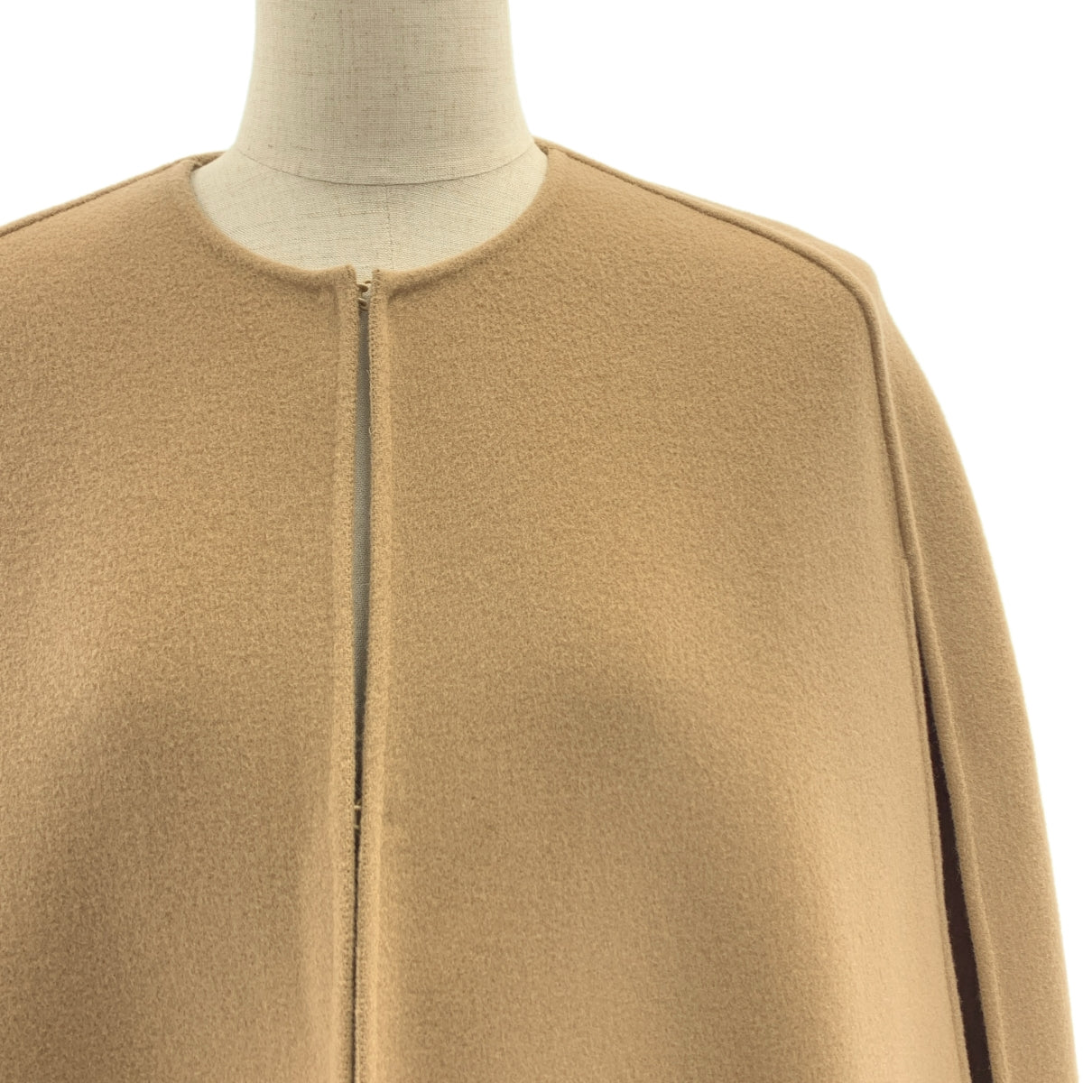 j. / 제이닷 | 울 노 컬러 케이프 망토 코트 | M | 여성