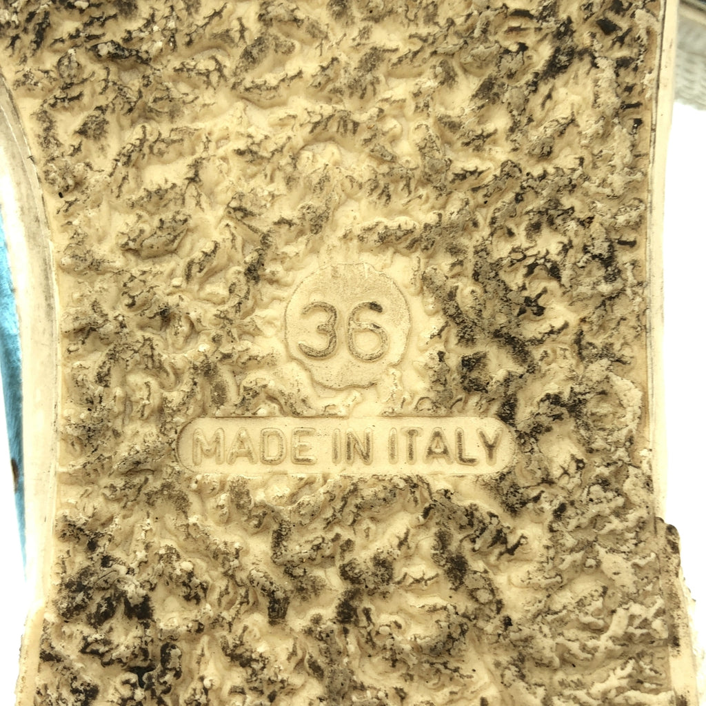 金鵝 (GOLDEN GOOSE) | 五月復古金屬色皮革運動鞋 | 36碼 | 藍色 | 女款