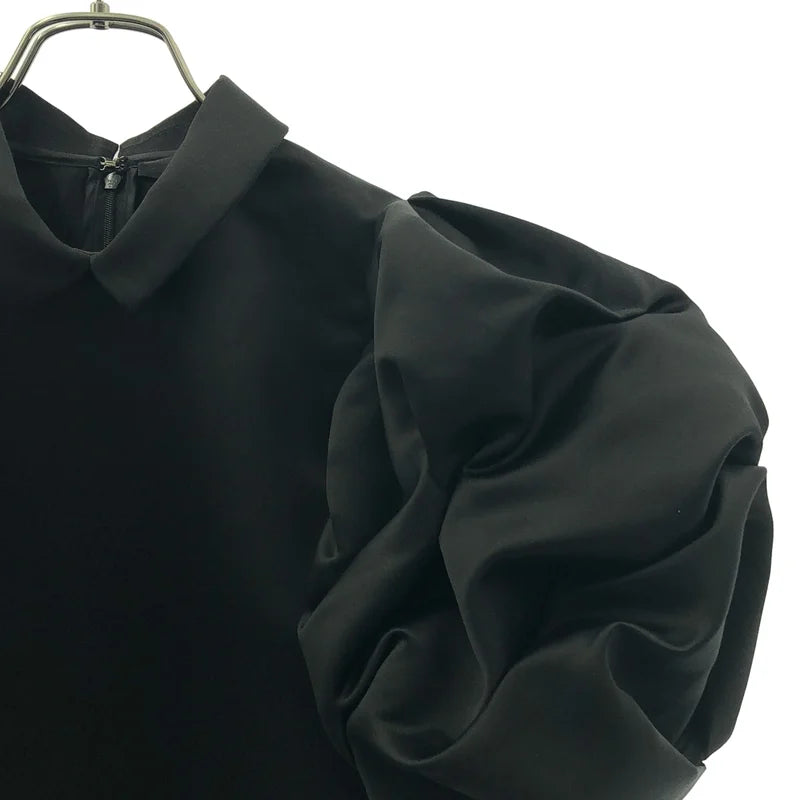 YOKO CHAN / 요코 챈 | 포인트 컬러 불규칙한 턱 슬리브 블라우스 | F | 여성