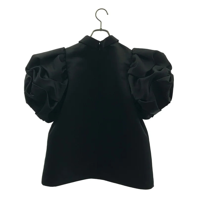 YOKO CHAN / 요코 챈 | 포인트 컬러 불규칙한 턱 슬리브 블라우스 | F | 여성