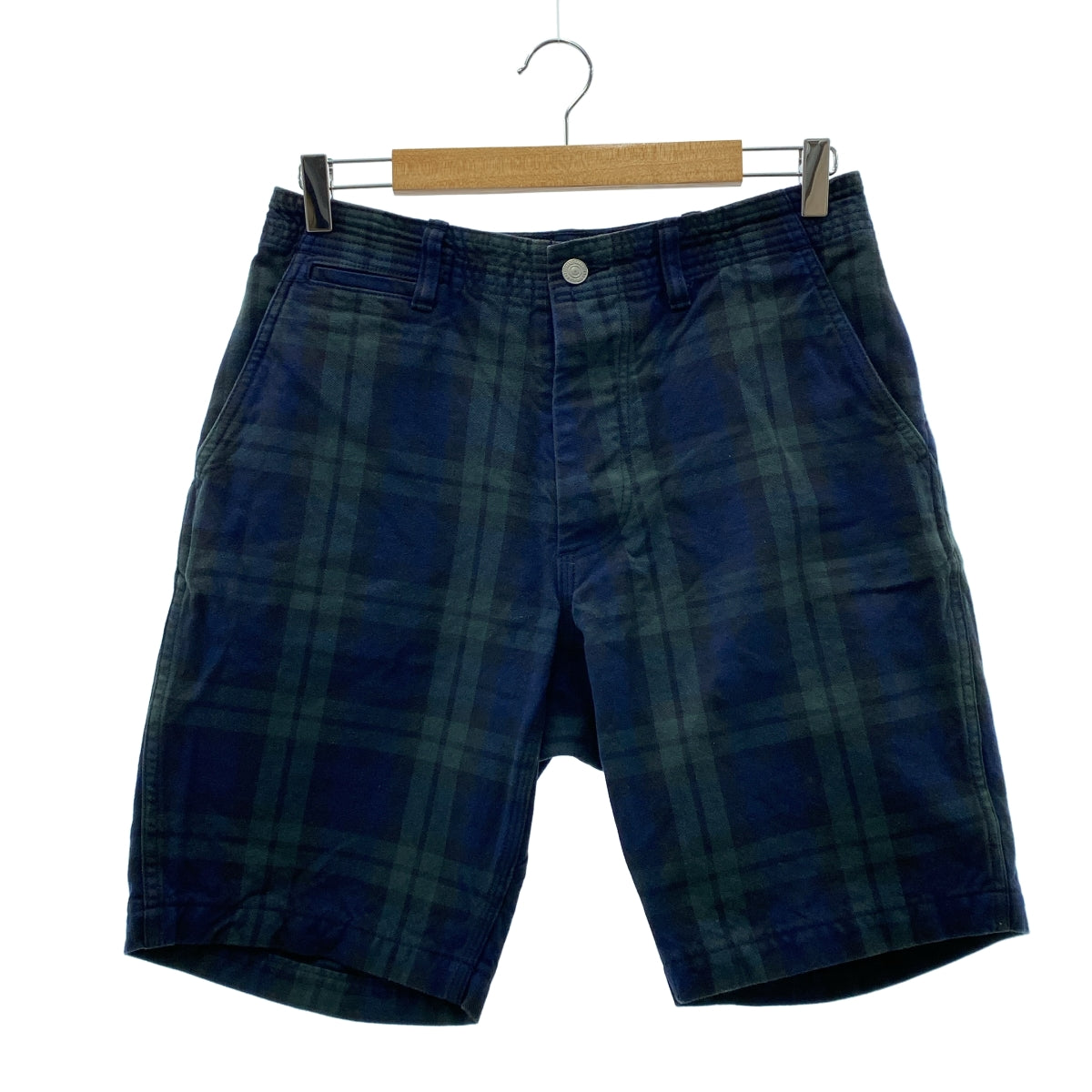 SASSAFRAS | Sprayer Stream 1/2 褲 | 男士格紋短褲 | S 碼