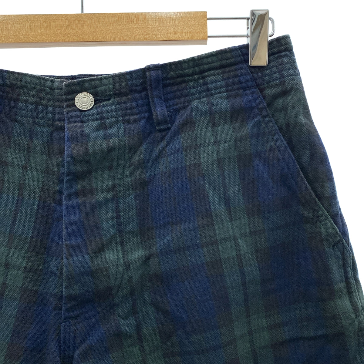 SASSAFRAS | Sprayer Stream 1/2 褲 | 男士格紋短褲 | S 碼