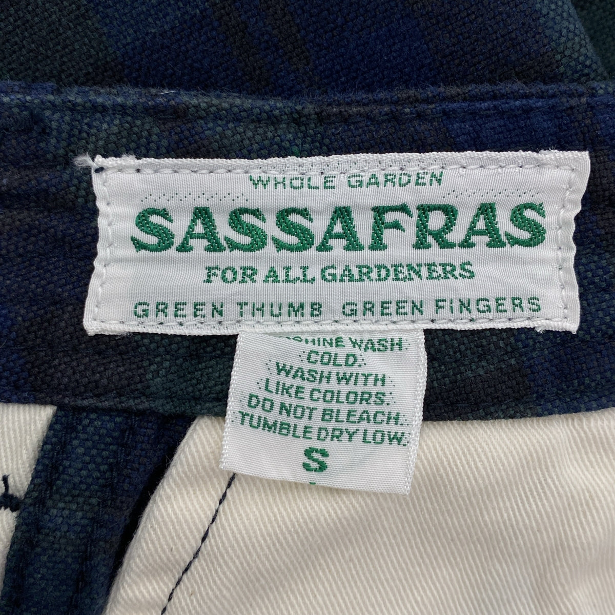 SASSAFRAS / 사사후라스 | Sprayer Stream Pants 1/2 스플레이어 스트림 체크 반바지 | S | 남성