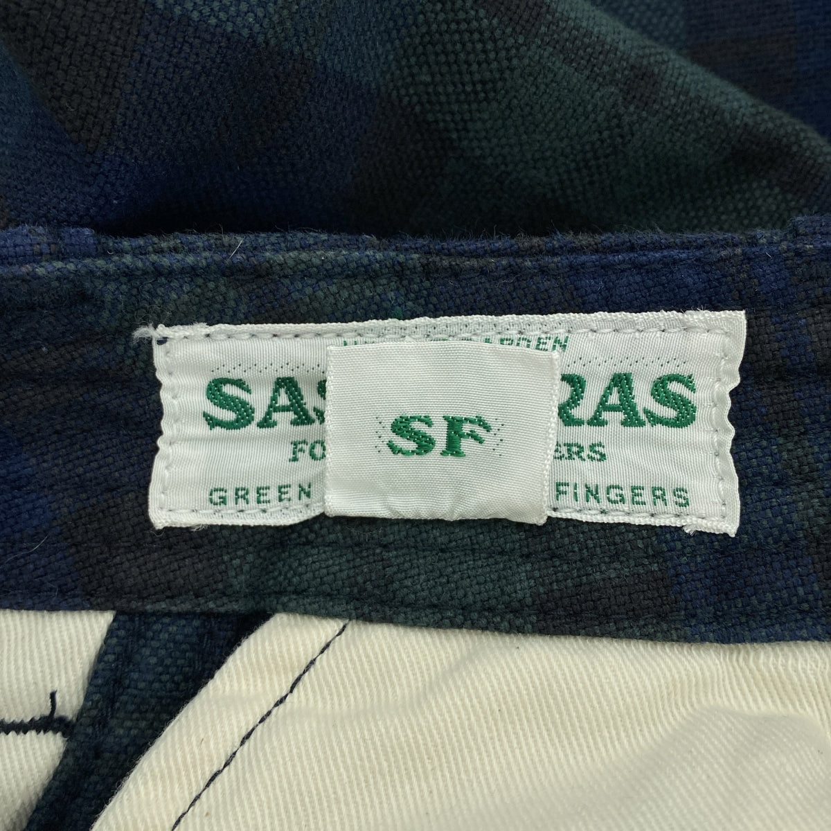 SASSAFRAS / 사사후라스 | Sprayer Stream Pants 1/2 스플레이어 스트림 체크 반바지 | S | 남성