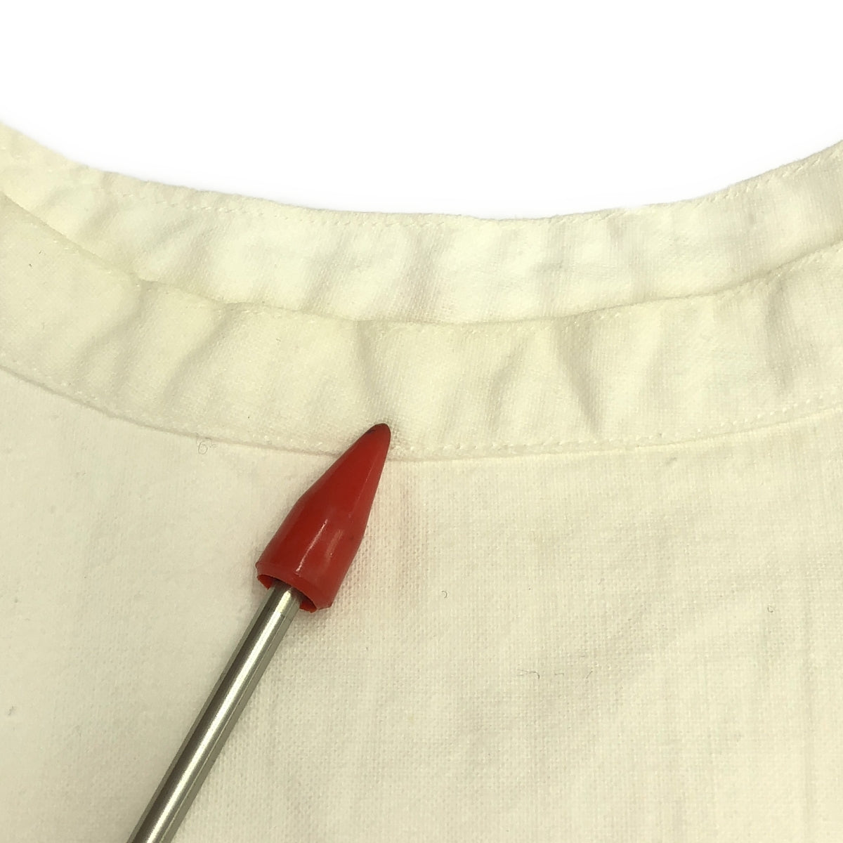 SWEDEN ARMY / 스웨덴 군 | 추정 50s 빈티지 사이드 리본 서지컬 가운 호스피탈 가운 | 42 | 화이트 | 남성