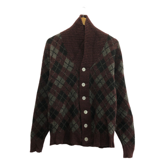VINTAGE / Vintage clothing | 60s vintage BASKIN argyle check wool alpaca cardigan | L | Men's