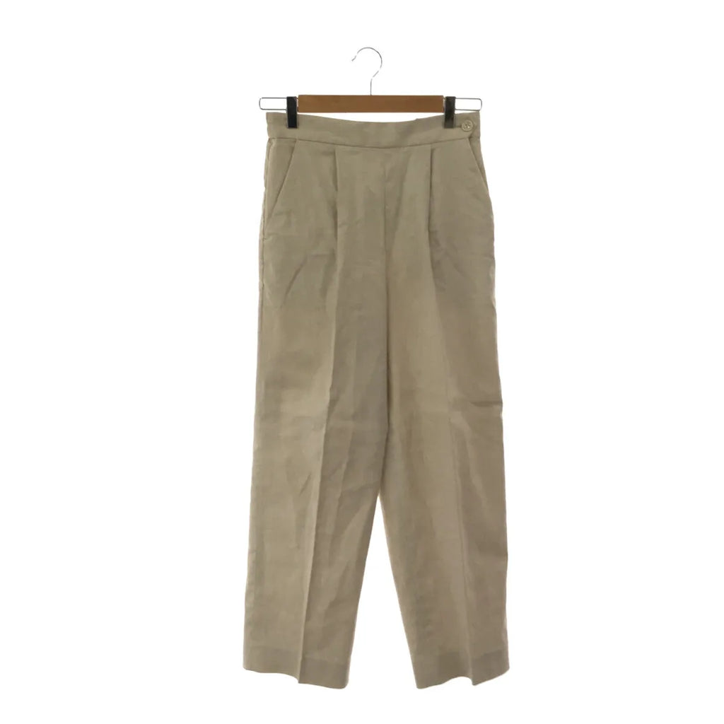 【미품】 UNITED ARROWS / 유나이티드 아로즈 | LINEN/P 스트레이트 팬츠 | 38 | 베이지 | 여성