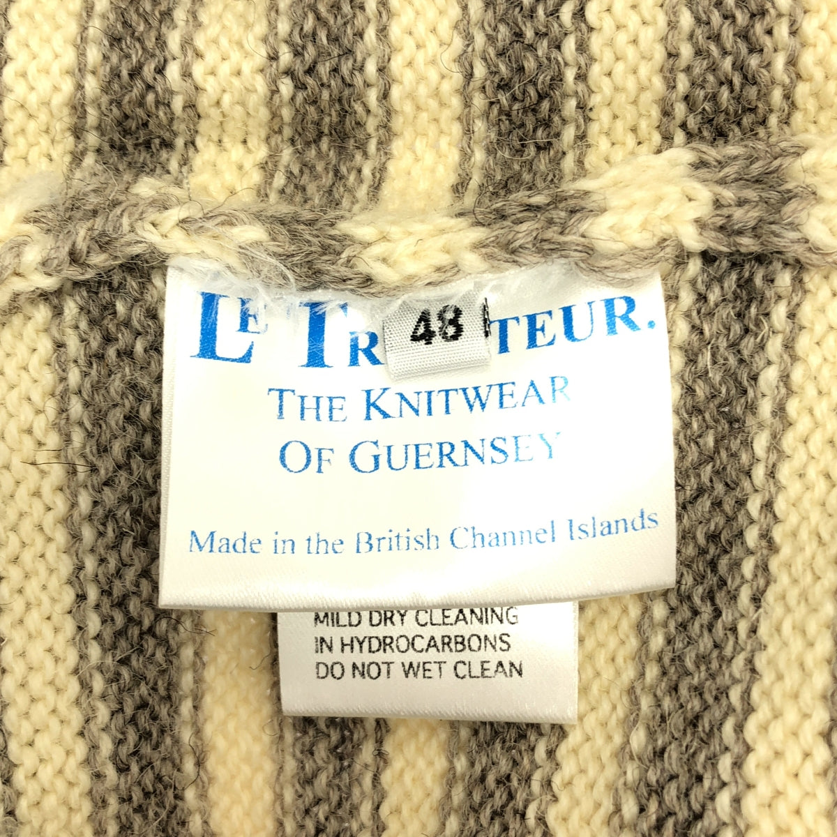 LE TRICOTEUR | 鑲邊針織甘地毛衣 | 48碼 | 男士