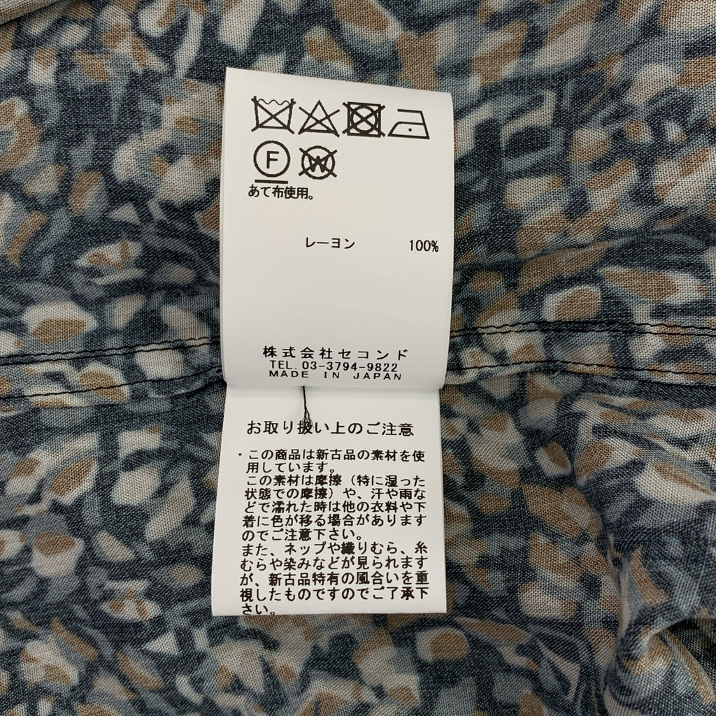 m's braque / M's 黑色 | 人造絲全印花開領襯衫 | 尺寸 36 | 男款