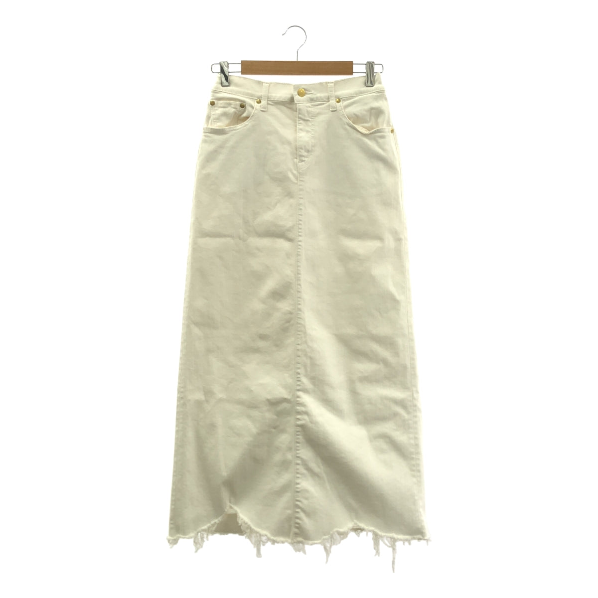 MUSE de Deuxieme Classe / 뮤즈 두주 엠 클래스 | SURT 데님 컷오프 롱 스커트 | S | 화이트 | 여성