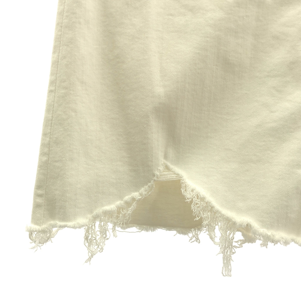 MUSE de Deuxieme Classe / 뮤즈 두주 엠 클래스 | SURT 데님 컷오프 롱 스커트 | S | 화이트 | 여성