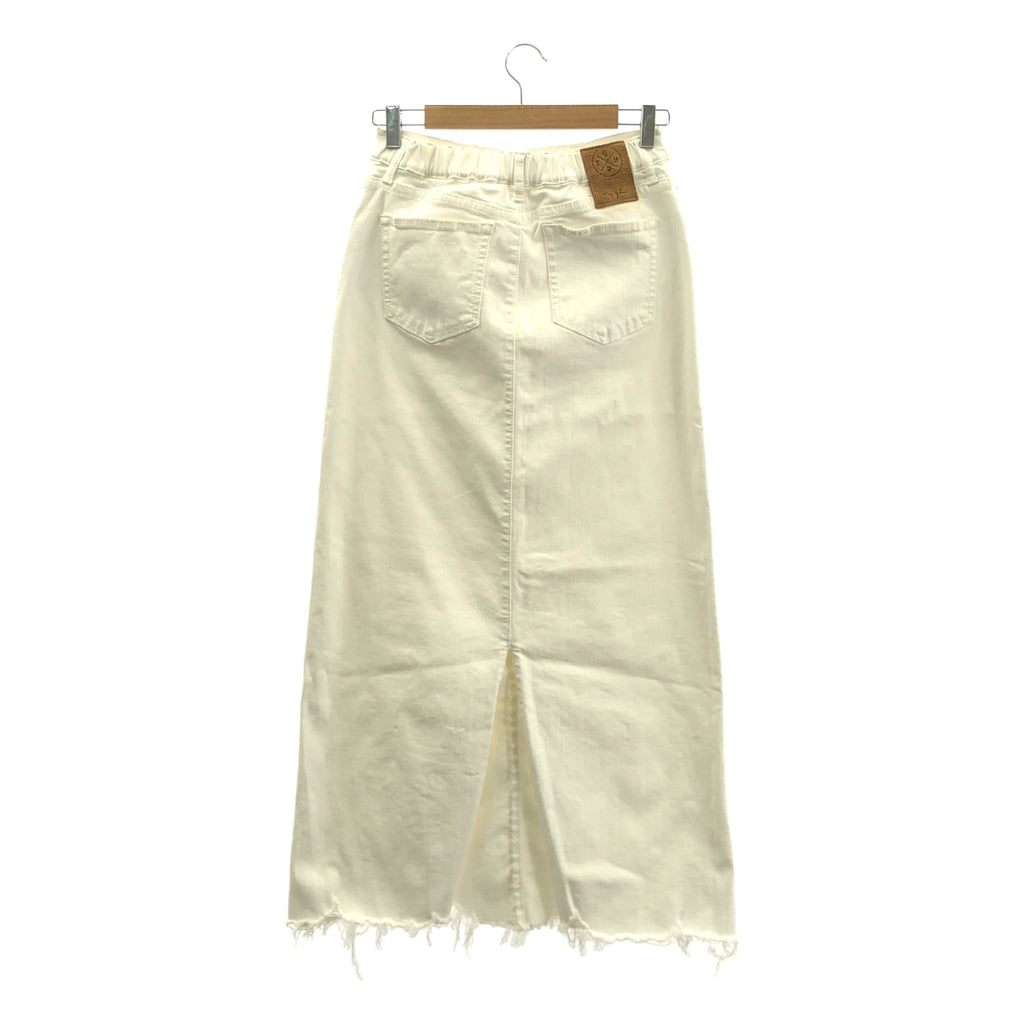 MUSE de Deuxieme Classe / 뮤즈 두주 엠 클래스 | SURT 데님 컷오프 롱 스커트 | S | 화이트 | 여성