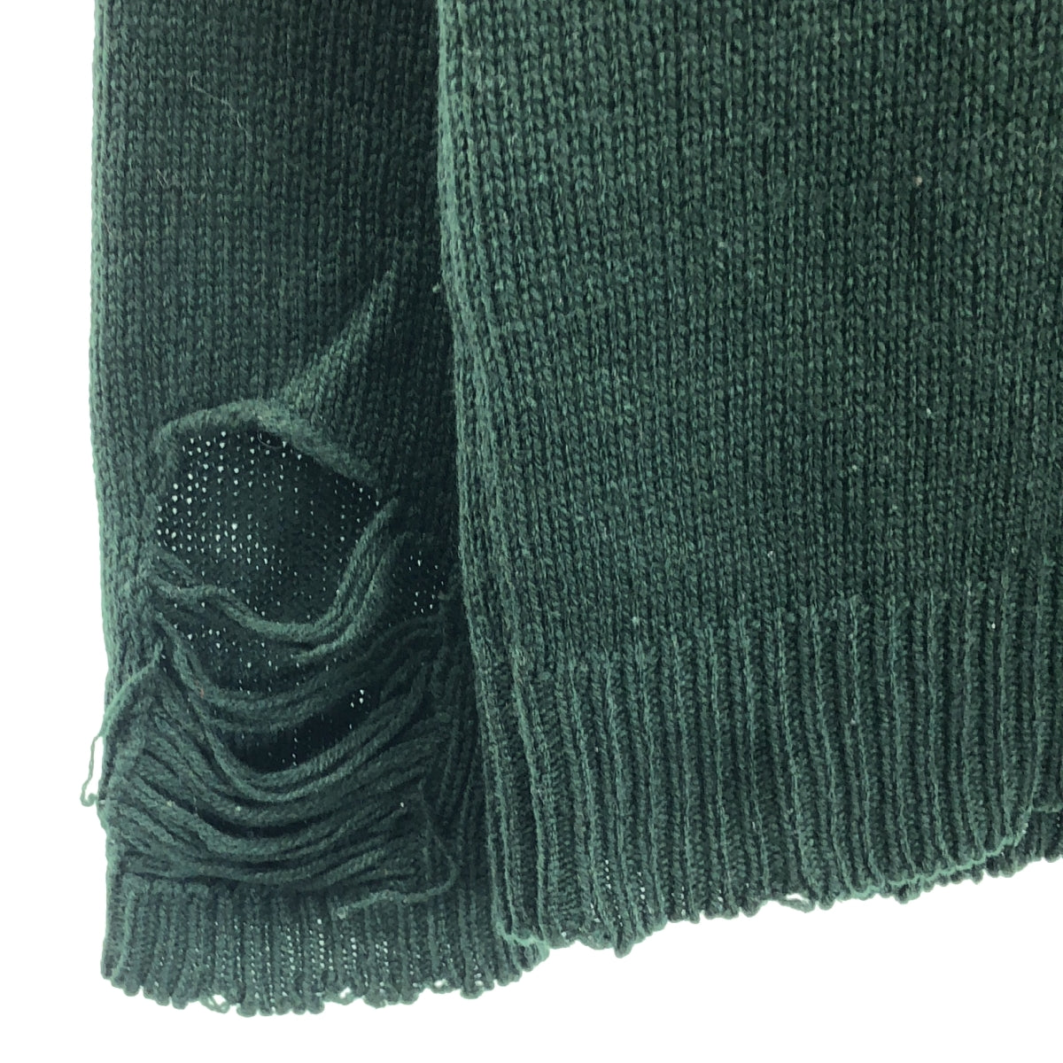 Maison Margiela / メゾンマルジェラ | ウール デストロイ Vネック