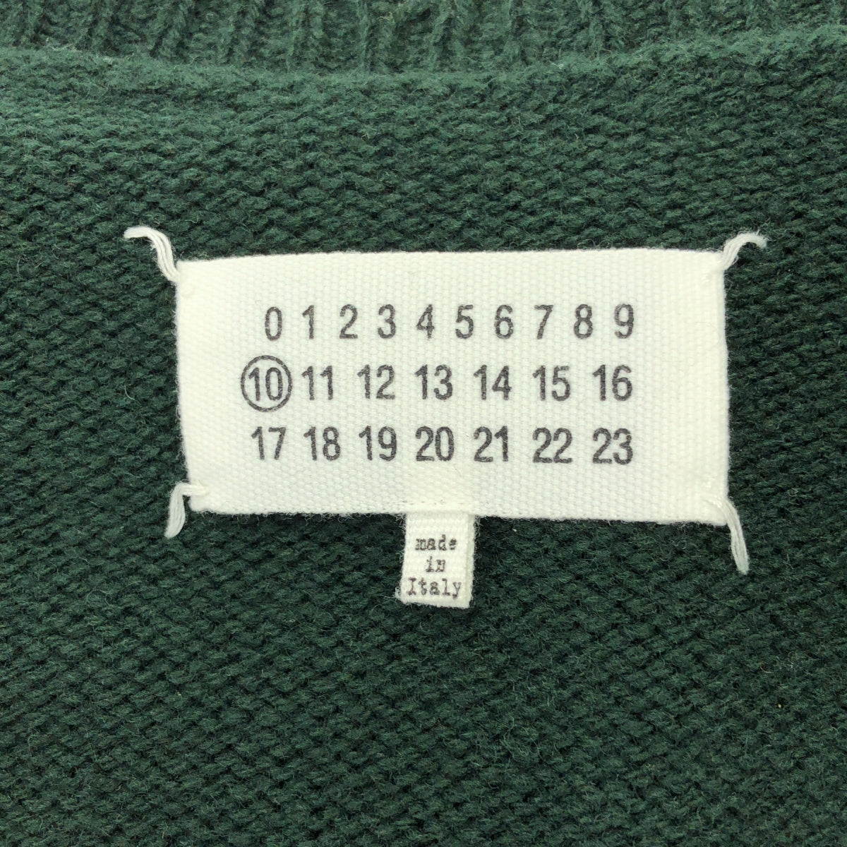 Maison Margiela / メゾンマルジェラ | ウール デストロイ Vネック ニット | M | グリーン | メンズ