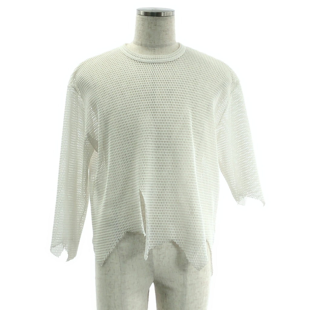 BLACK COMME des GARCONS / 블랙콤 데 갤슨 | 폴리에스테르 변형 메쉬 크루넥 T셔츠 컷소우 | S | 맨즈